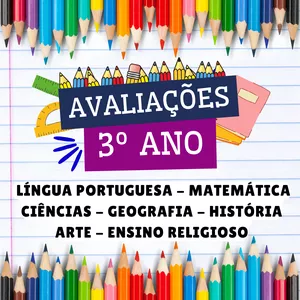 3º ANO - AVALIAÇÕES PRONTAS - BNCC 2025: Material Completo Para Professores de Ensino Fundamental CURSOSS