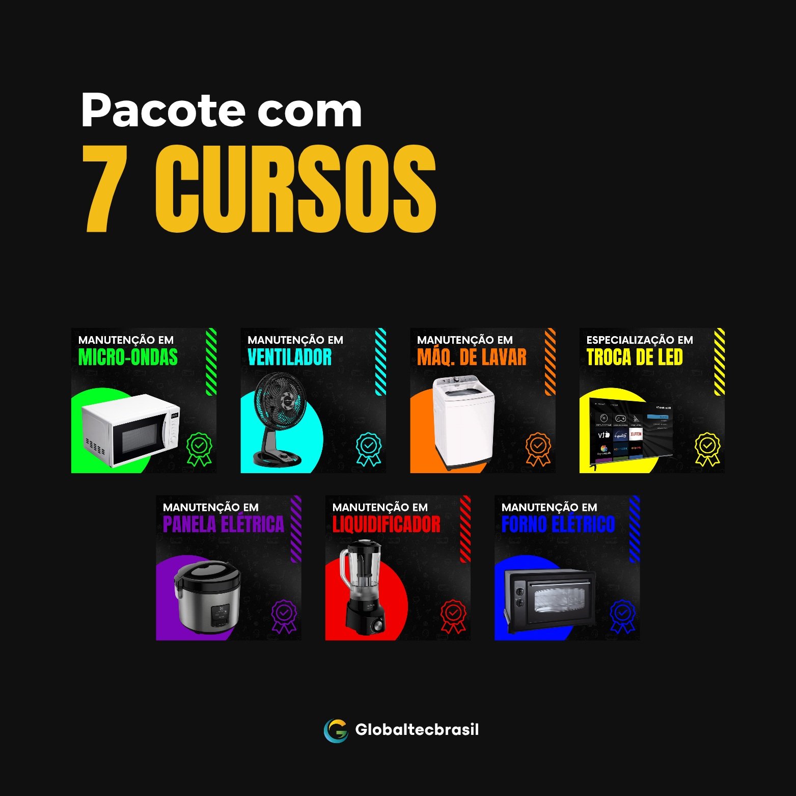 O Pacote de Cursos "7 em 1 do Absoluto Zero ao Nível Profissional" da Global Tec Brasil: Expanda Suas Habilidades e Ganhos CURSOSS