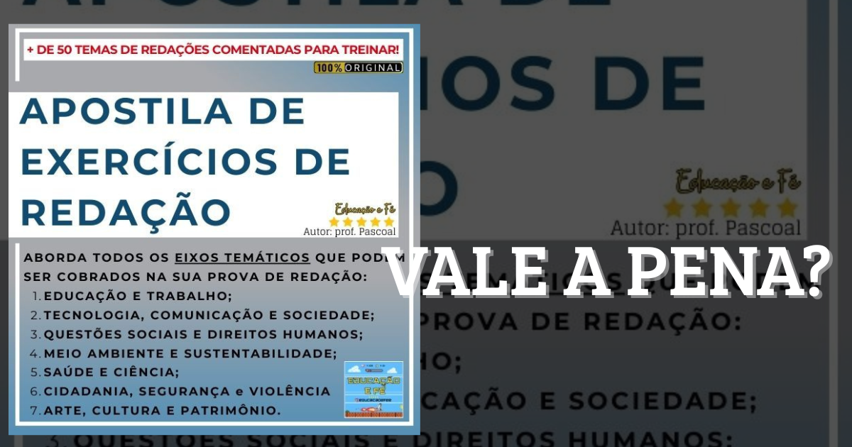 Apostila de Exercícios de Redação vale a pena? CURSOSS