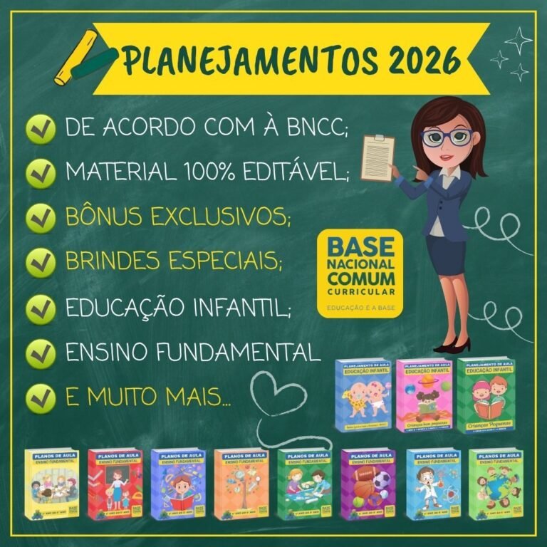 Planejamentos de Aulas BNCC 2026 Alfabetinho Vale a Pena