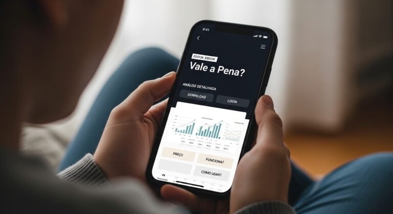 Illustration of a student reading quickly with speed lines and a secure login portal on one side, a download icon with a warning on the other, representing the course 'Curso Leitura Dinâmica - Metaleitura (LDE)'