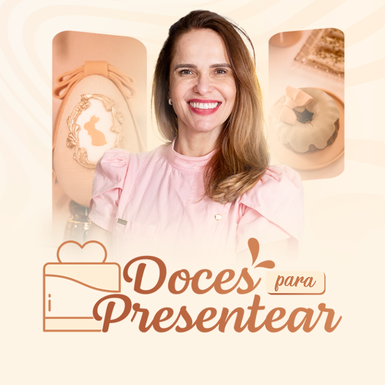 Doces gourmet para presentear com embalagens premium, técnica de confeitaria e estratégias de precificação ensinadas por chef profissional