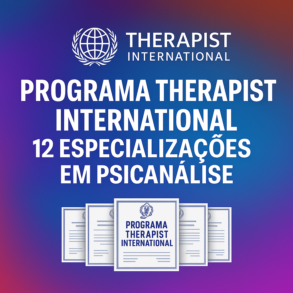Curso internacional de psicanálise com acesso vitalício e 12 certificações: Formação em psicanálise clínica, especializações, e título de psicanalista especialista.