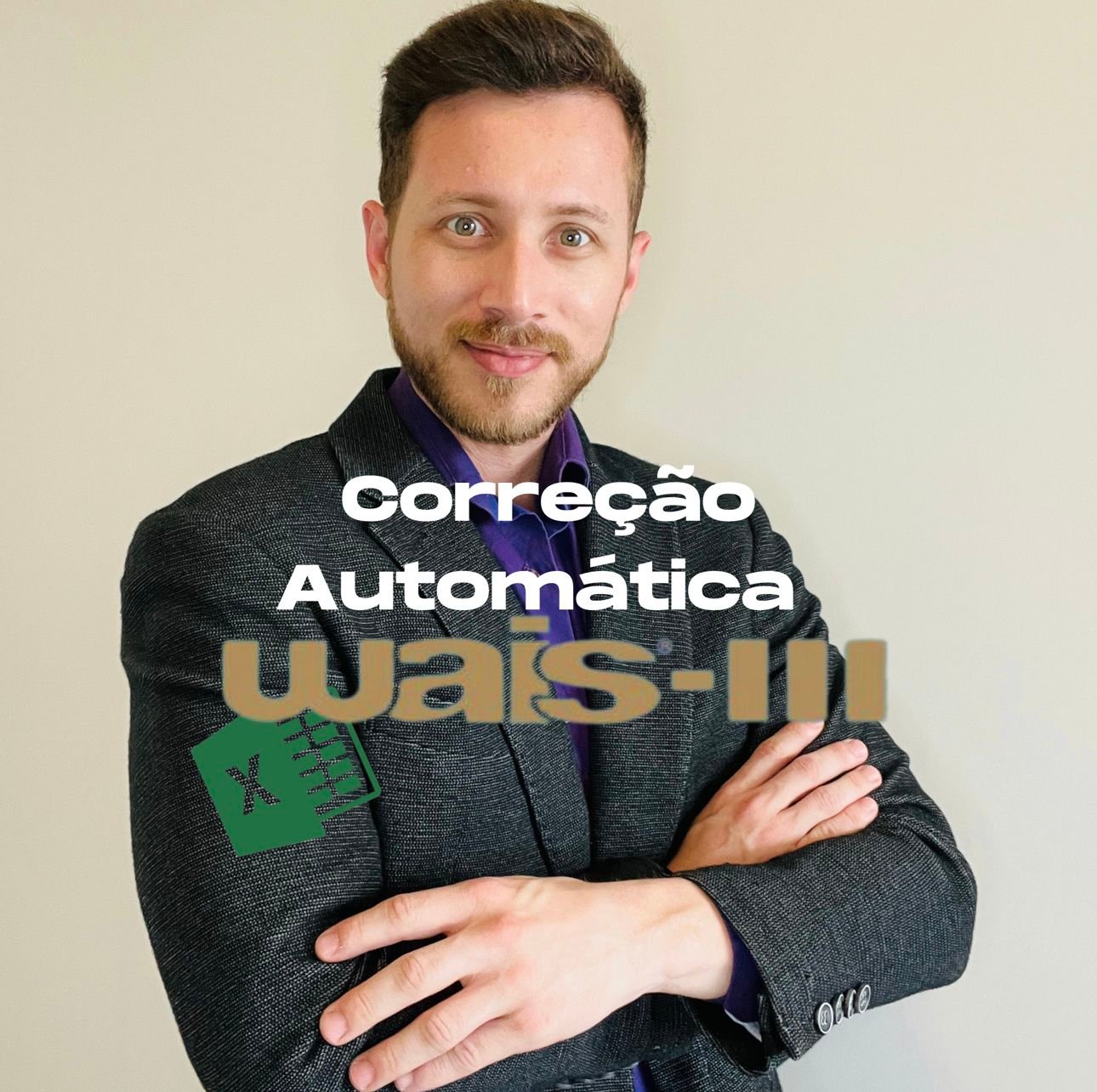 Planilha de correção automática WAIS-III com tabelas americana e brasileira em Excel, destacando gráficos e cálculos integrados.